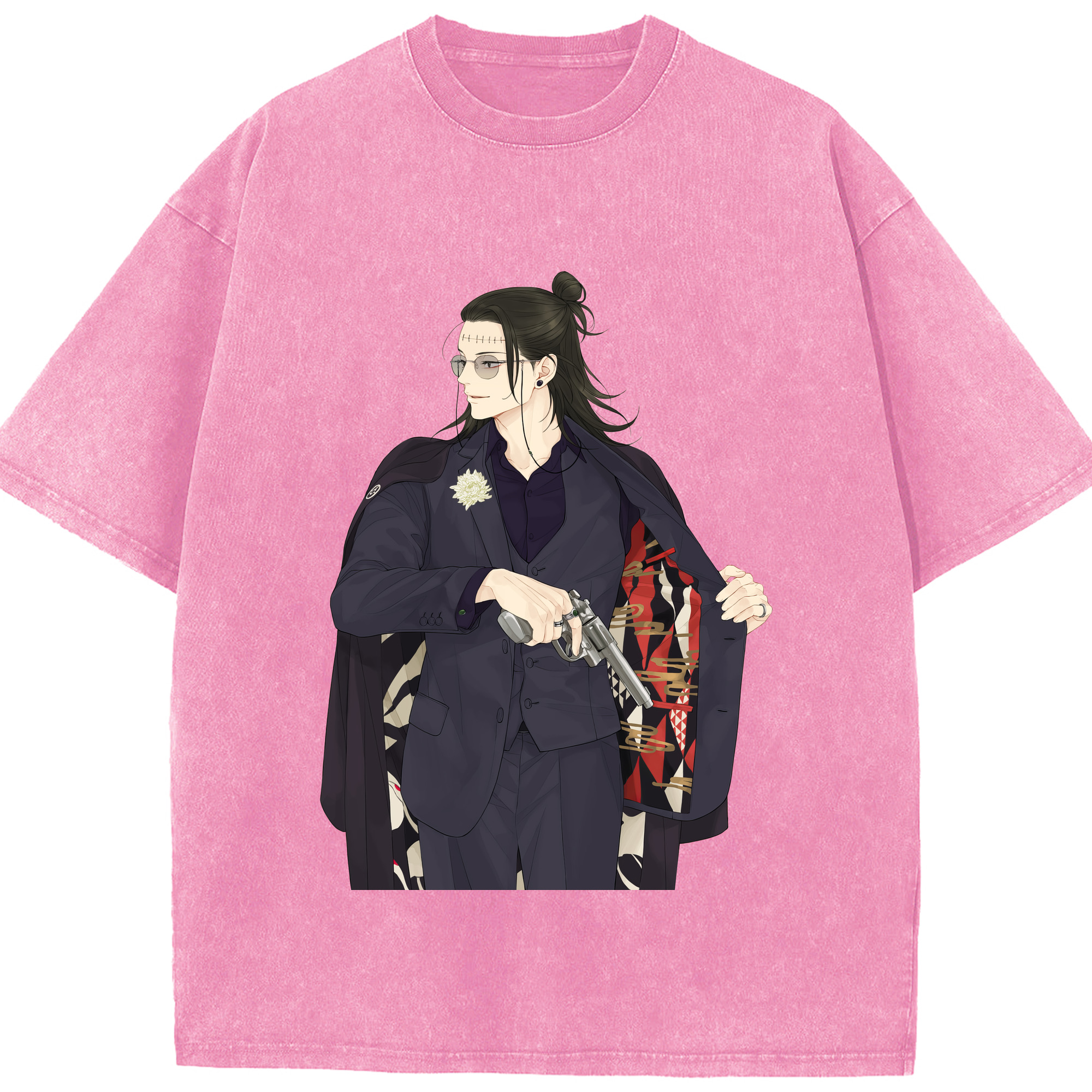 （画像用） 呪術廻戦 Jujutsu Kaisen 綿100% ヴィンテージ風 半袖Tシャツ（フロントプリント）